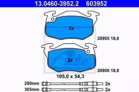 Alpha Brakes HKP-PE-006 - Гальмівні колодки, дискові гальма autozip.com.ua