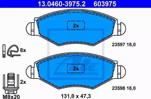 Alpha Brakes HKP-PE-034 - Гальмівні колодки, дискові гальма autozip.com.ua