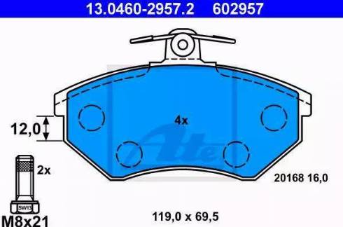 Alpha Brakes HKP-VW-007 - Гальмівні колодки, дискові гальма autozip.com.ua