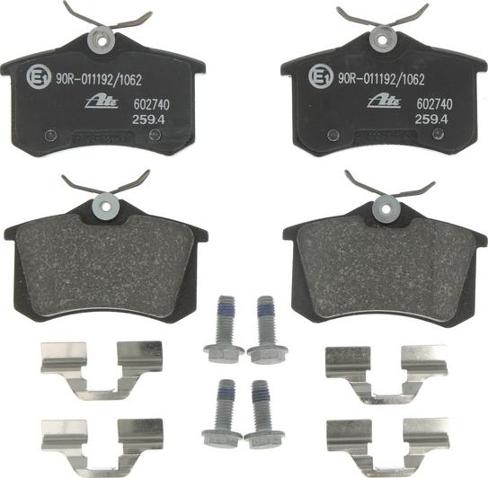 ATE 13.0460-2740.2 - Гальмівні колодки, дискові гальма autozip.com.ua
