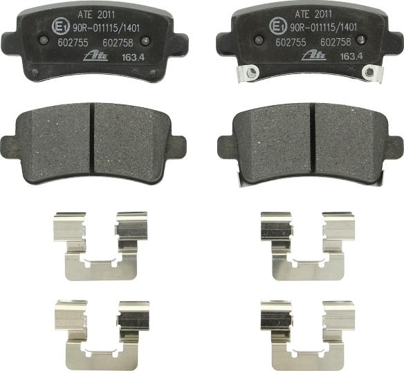 ATE 13.0460-2758.2 - Гальмівні колодки, дискові гальма autozip.com.ua