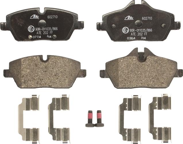 ATE 13.0460-2710.2 - Гальмівні колодки, дискові гальма autozip.com.ua