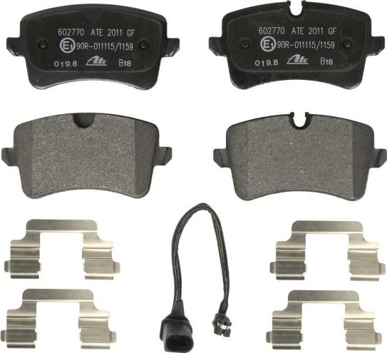 ATE 13.0460-2770.2 - Гальмівні колодки, дискові гальма autozip.com.ua