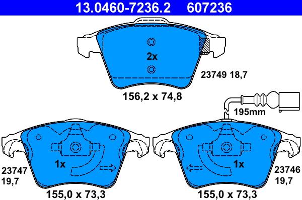 MWM 7H0698151A - Гальмівні колодки, дискові гальма autozip.com.ua