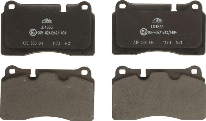 ATE 13.0470-4833.2 - Гальмівні колодки, дискові гальма autozip.com.ua