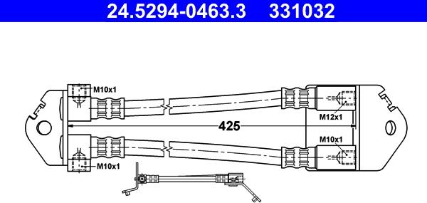 ATE 24.5294-0463.3 - Гальмівний шланг autozip.com.ua