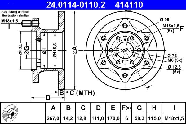 ATE 24.0114-0110.2 - Гальмівний диск autozip.com.ua