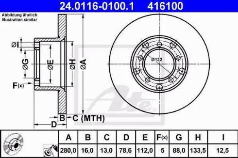 Alpha Brakes HTP-ME-004 - Гальмівний диск autozip.com.ua