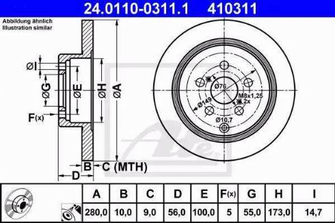 Alpha Brakes HTT-TY-045 - Гальмівний диск autozip.com.ua