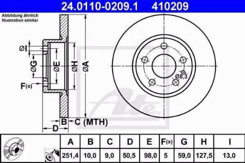 Alpha Brakes HTT-AR-008 - Гальмівний диск autozip.com.ua