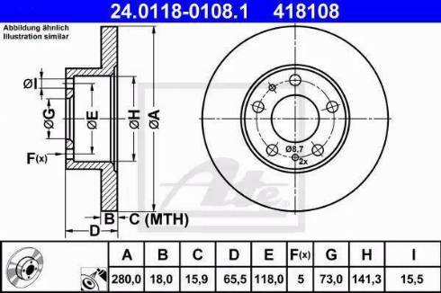 Alpha Brakes HTP-PE-016 - Гальмівний диск autozip.com.ua