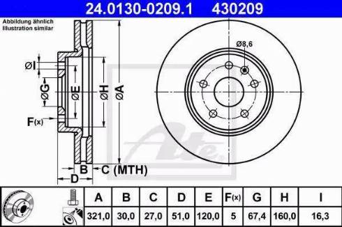 Alpha Brakes HTP-PL-034 - Гальмівний диск autozip.com.ua