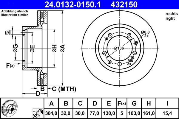 BOSCH 986478409 - Гальмівний диск autozip.com.ua