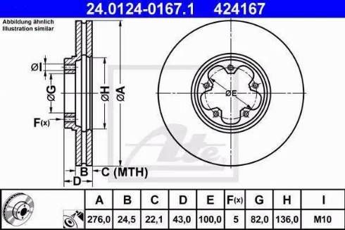 Alpha Brakes HTP-FR-034 - Гальмівний диск autozip.com.ua