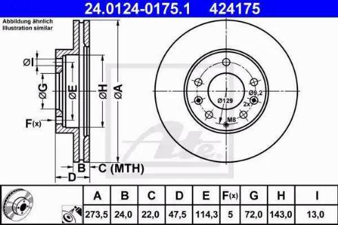 Alpha Brakes HTP-MZ-074 - Гальмівний диск autozip.com.ua