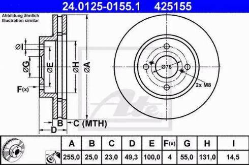 Alpha Brakes HTP-TY-134 - Гальмівний диск autozip.com.ua