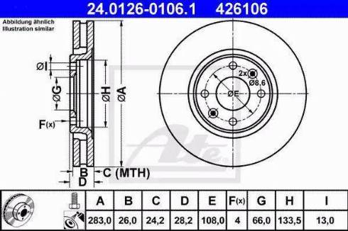 Alpha Brakes HTP-PE-008 - Гальмівний диск autozip.com.ua