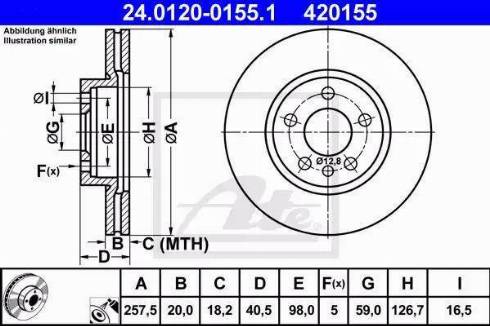 Alpha Brakes HTP-PE-013 - Гальмівний диск autozip.com.ua