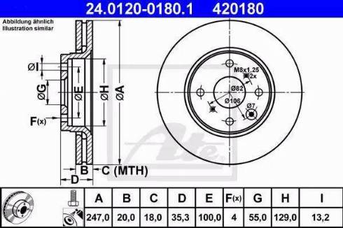 Alpha Brakes HTP-TY-153 - Гальмівний диск autozip.com.ua