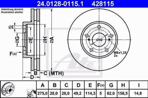 Alpha Brakes HTP-TY-128 - Гальмівний диск autozip.com.ua