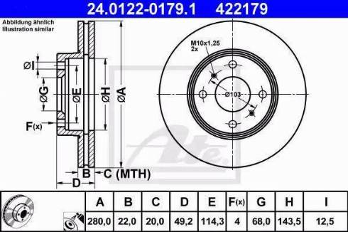 Alpha Brakes HTP-NS-080 - Гальмівний диск autozip.com.ua