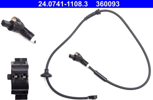 ATE 24.0741-1108.3 - Датчик ABS, частота обертання колеса autozip.com.ua