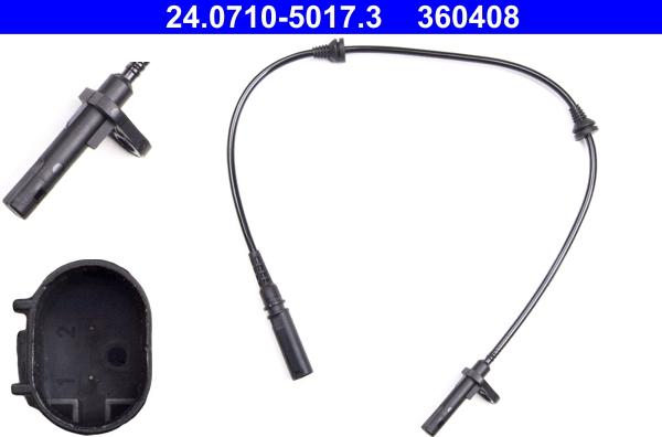 ATE 24.0710-5017.3 - Датчик ABS, частота обертання колеса autozip.com.ua