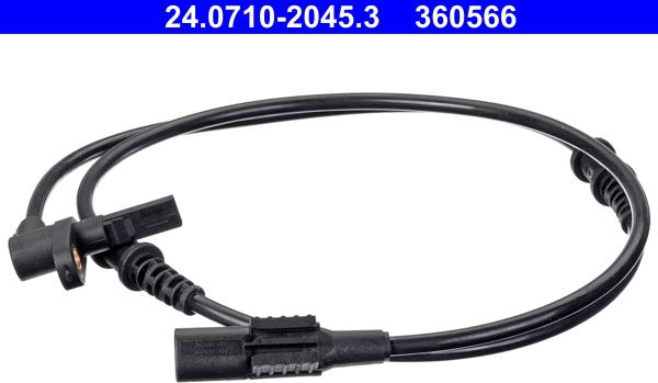 ATE 24.0710-2045.3 - Датчик ABS, частота обертання колеса autozip.com.ua