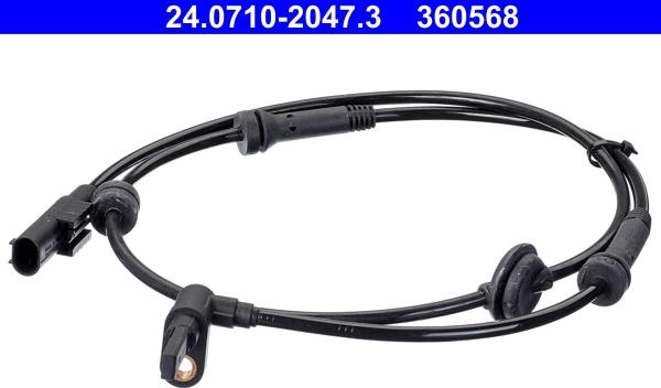 ATE 24.0710-2047.3 - Датчик ABS, частота обертання колеса autozip.com.ua