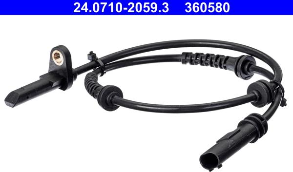 ATE 24.0710-2059.3 - Датчик ABS, частота обертання колеса autozip.com.ua