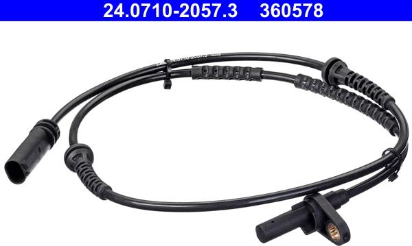 ATE 24.0710-2057.3 - Датчик ABS, частота обертання колеса autozip.com.ua