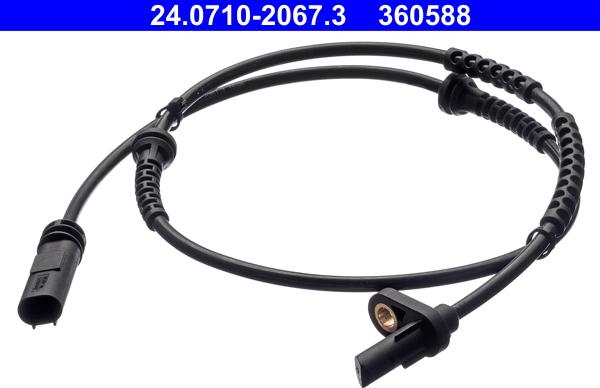 ATE 24.0710-2067.3 - Датчик ABS, частота обертання колеса autozip.com.ua