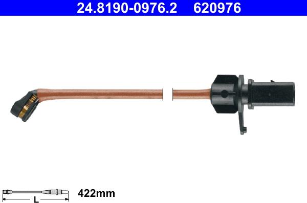 ATE 24.8190-0976.2 - Датчик гальмівних колодок Audi Q7. 15- autozip.com.ua