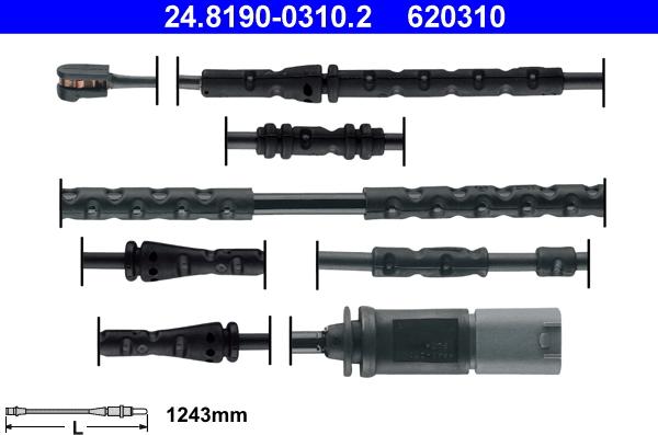 ATE 24.8190-0310.2 - Сигналізатор, знос гальмівних колодок autozip.com.ua