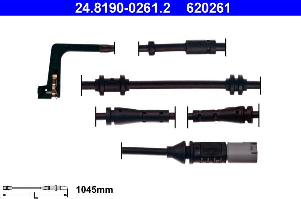 ATE 24.8190-0261.2 - Сигналізатор, знос гальмівних колодок autozip.com.ua