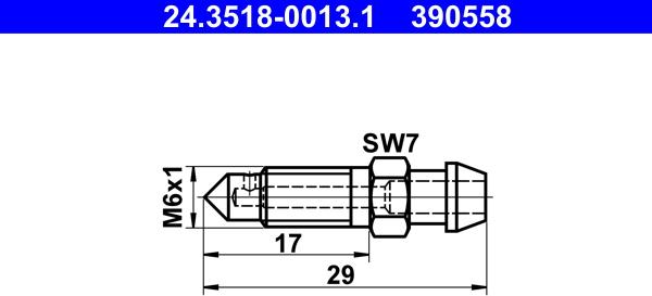 ATE 24.3518-0013.1 - Болт повітряного клапана / вентиль autozip.com.ua