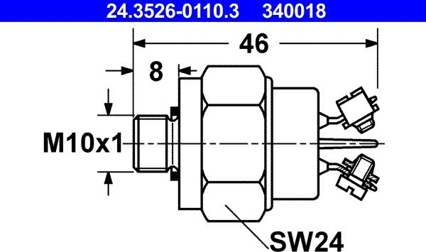 ATE 24.3526-0110.3 - Вимикач ліхтаря сигналу гальмування autozip.com.ua