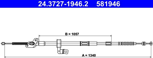 ATE 24.3727-1946.2 - Трос, гальмівна система autozip.com.ua