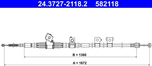 ATE 24.3727-2118.2 - Трос, гальмівна система autozip.com.ua