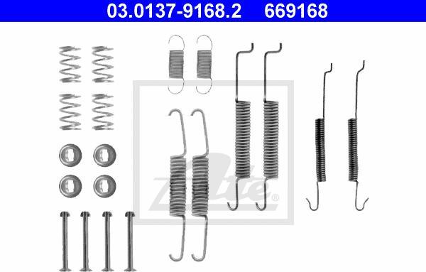 ATE 03.0137-9168.2 - Комплектуючі, барабанний гальмівний механізм autozip.com.ua