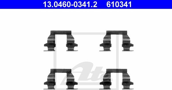 ATE 13.0460-0341.2 - Комплектуючі, колодки дискового гальма autozip.com.ua