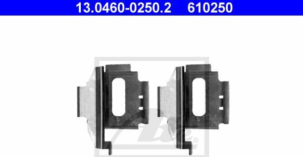 ATE 13.0460-0250.2 - Комплектуючі, колодки дискового гальма autozip.com.ua