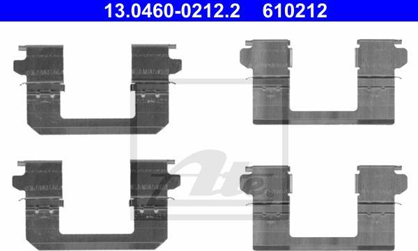 ATE 13.0460-0212.2 - Комплектуючі, колодки дискового гальма autozip.com.ua