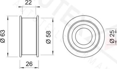 Autex 641956 - Натяжний ролик, ремінь ГРМ autozip.com.ua