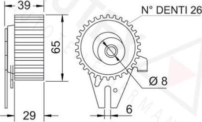 Autex 641937 - Натяжний ролик, ремінь ГРМ autozip.com.ua