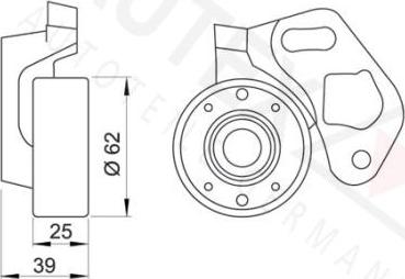 Autex 641922 - Натяжний ролик, ремінь ГРМ autozip.com.ua