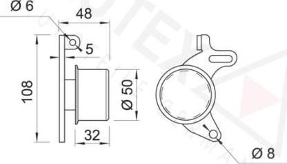 Autex 641499 - Натяжна ролик, ремінь ГРМ autozip.com.ua