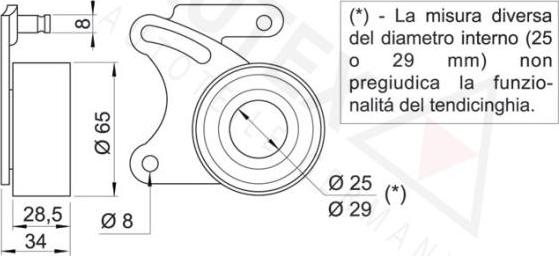 Autex 641453 - Натяжний ролик, ремінь ГРМ autozip.com.ua