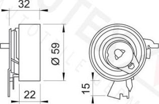 Autex 641460 - Натяжний ролик, ремінь ГРМ autozip.com.ua