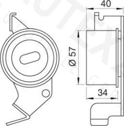 Autex 641400 - Натяжний ролик, ремінь ГРМ autozip.com.ua
